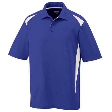 Augusta 5012A Adult Premier Sport Shirt - Purple & White; Medium
